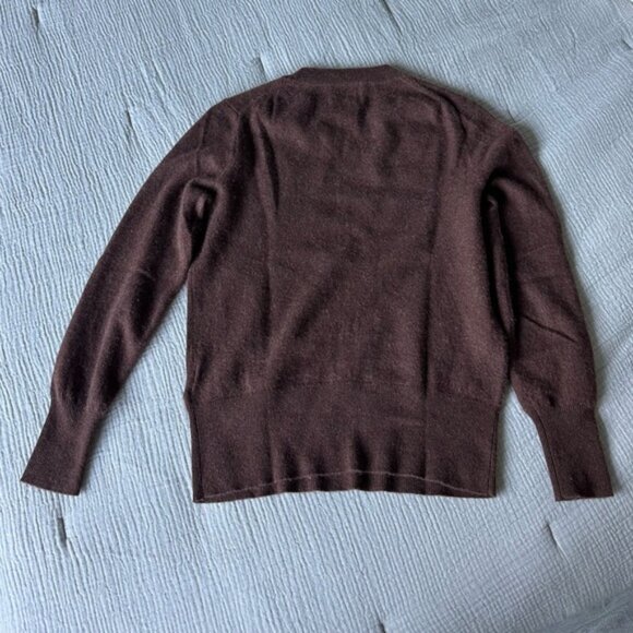 J.Crew Cashmere classic fit crewneck sweater size S color  HTHR HAZELNUT - Picture 4 of 10